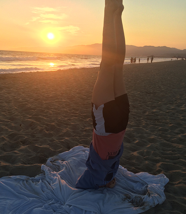 Erin's headstand